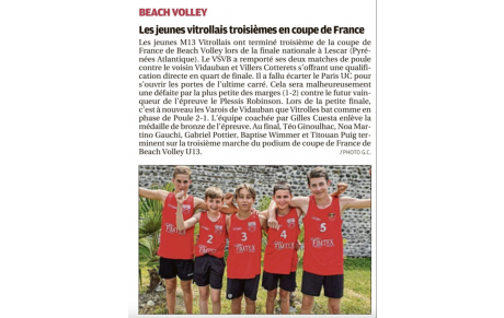 Les jeunes Vitrollais - Coupe de France Beach Volley