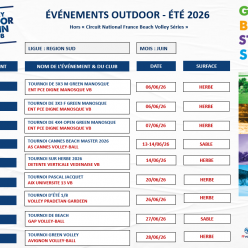 "Tournois outdoor c’est in my club" - juin